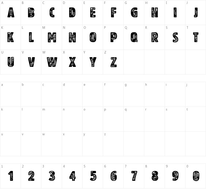 Another Brick的字符映射图