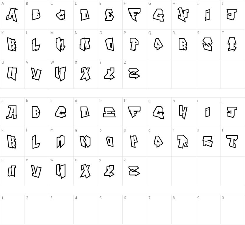 Alphabet City的字符映射图