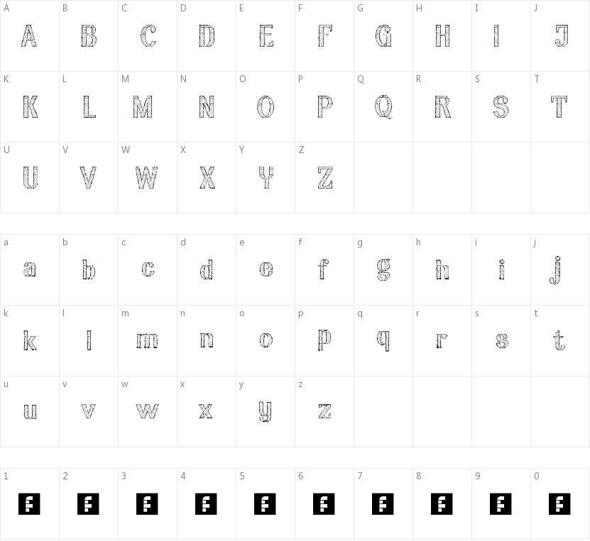 Aria Penci Roman的字符映射图