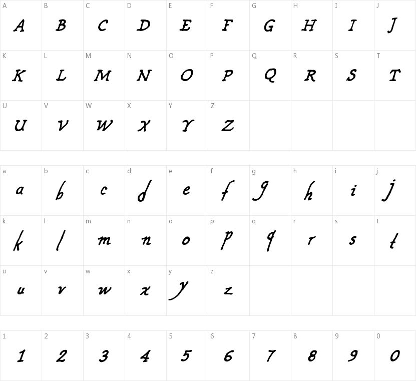 CF Nouvelle France的字符映射图