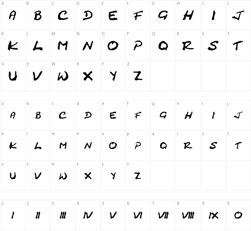 Cracked Johnnie的字符映射图