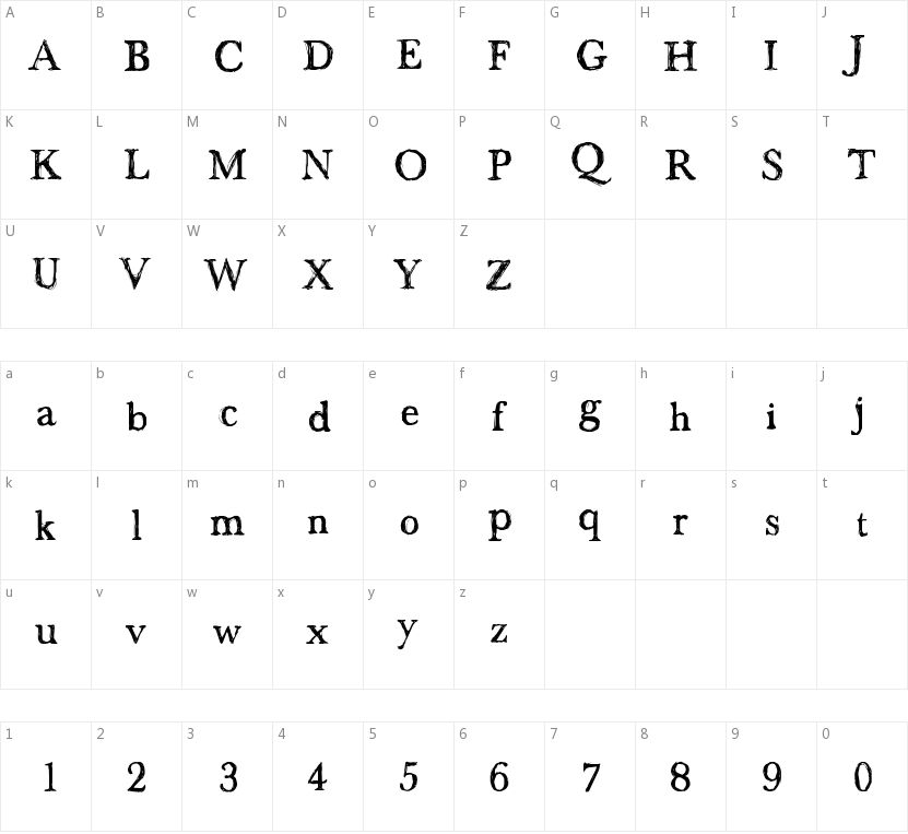 Maenan 2的字符映射图