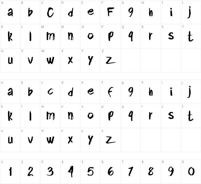 CF Final Conflict的字符映射图