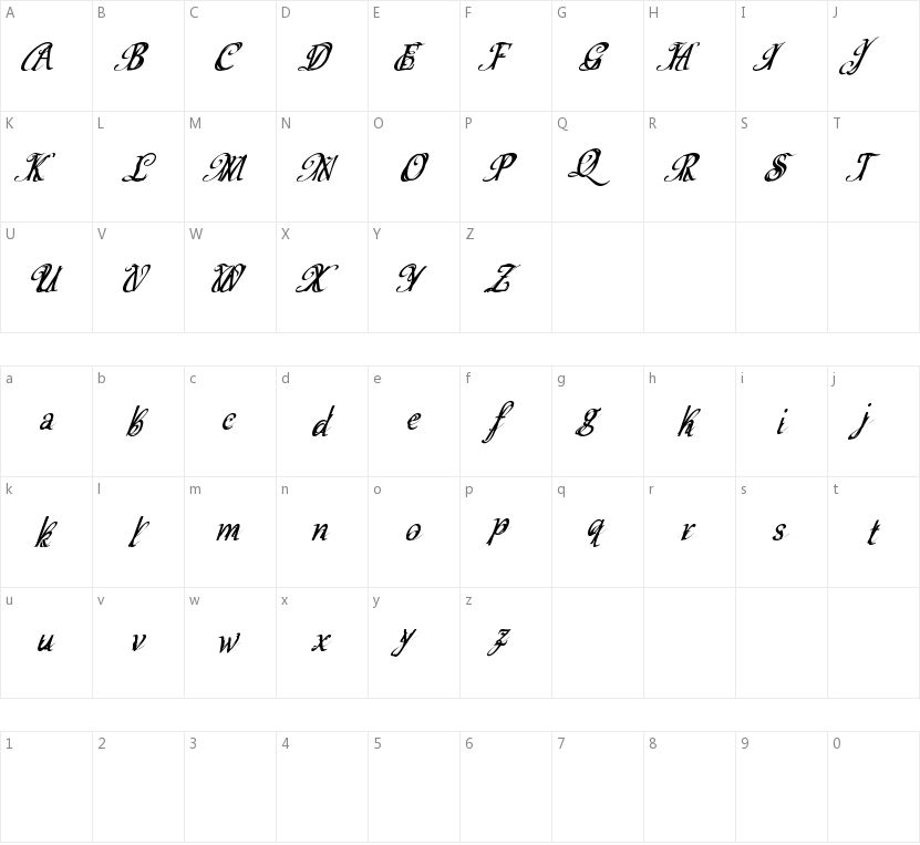 CF Schizophrenia的字符映射图