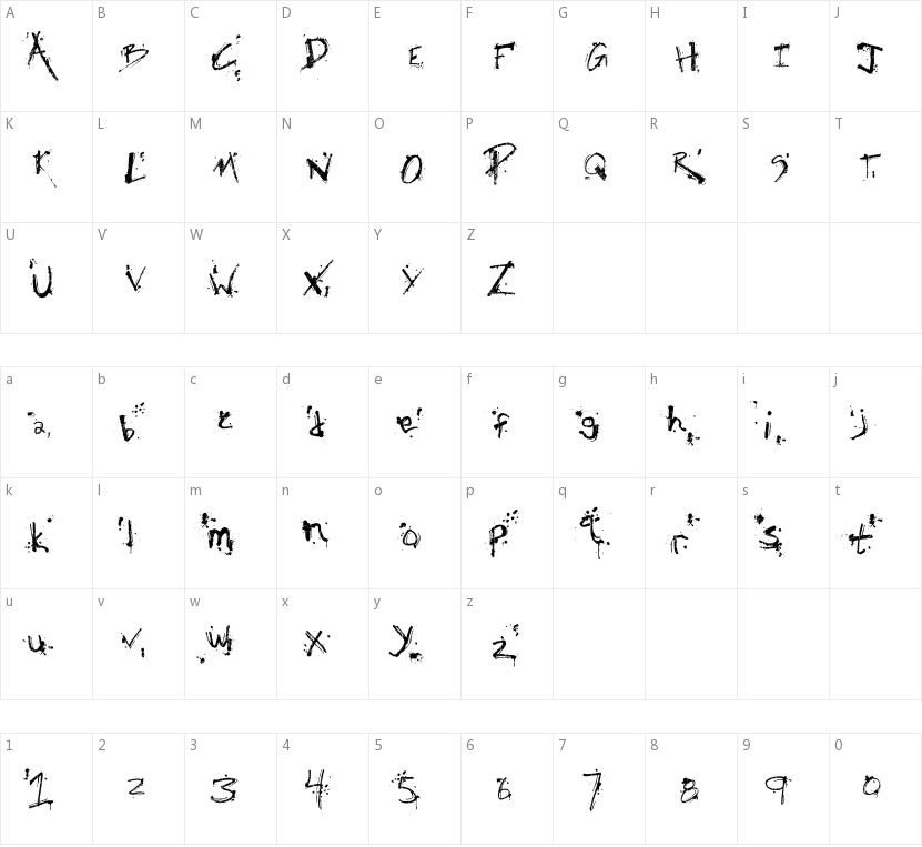 Fh Obscene的字符映射图