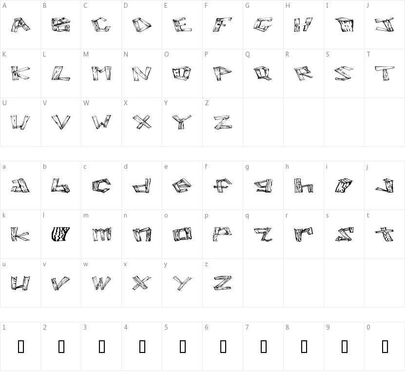 Wood 2的字符映射图