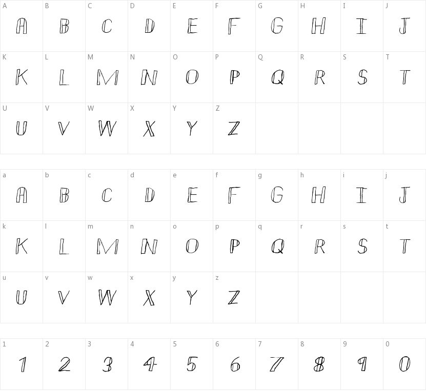 Double Strike的字符映射图