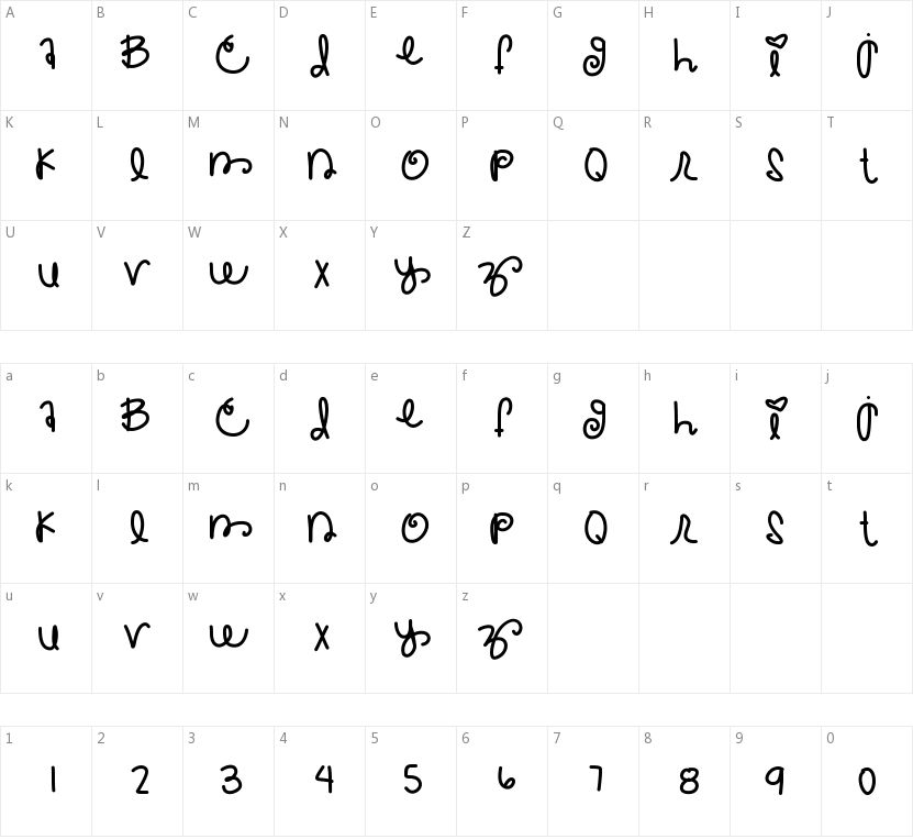 Cracked My Tooth的字符映射图