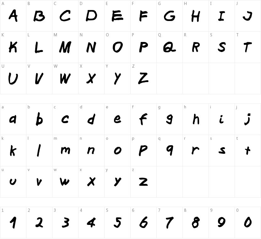 Middle School Sucks的字符映射图