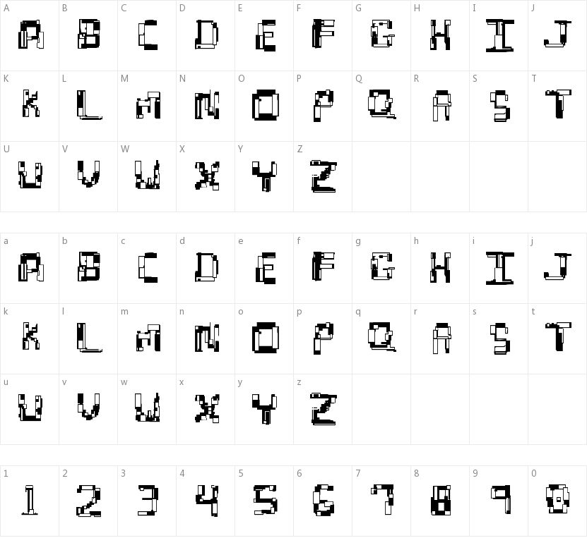 Hydrogen的字符映射图