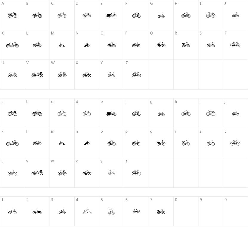 Bikes的字符映射图