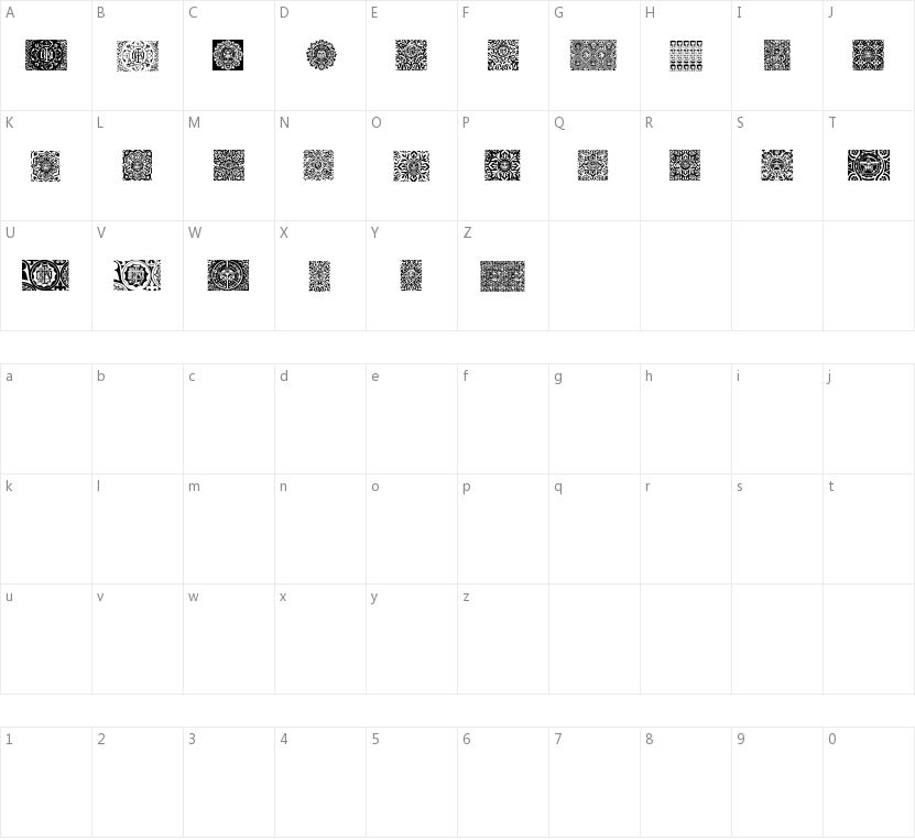 Obey Patterns的字符映射图