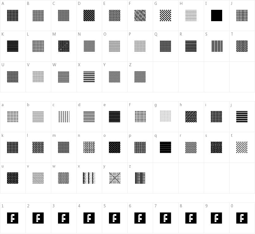 Serangkaian Pattern的字符映射图