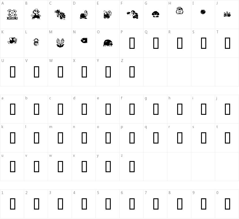 MarioBros的字符映射图