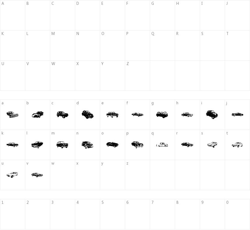 DJ Autocar的字符映射图