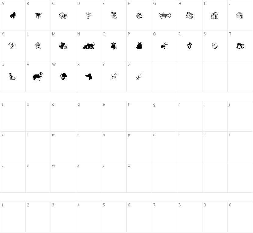 Dogs CSP的字符映射图