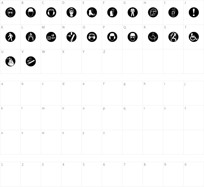 Imperatives Tables的字符映射图