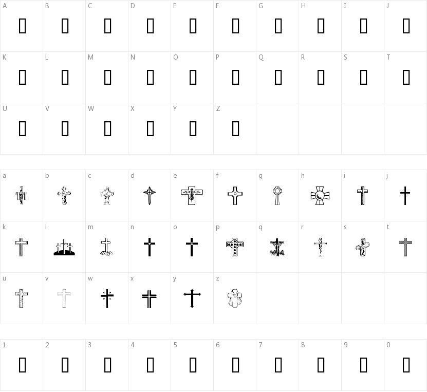 WM Crosses 1的字符映射图
