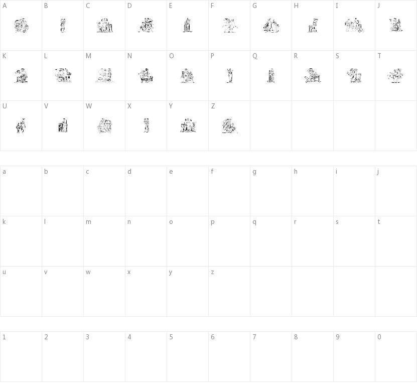 Classic Sketches的字符映射图