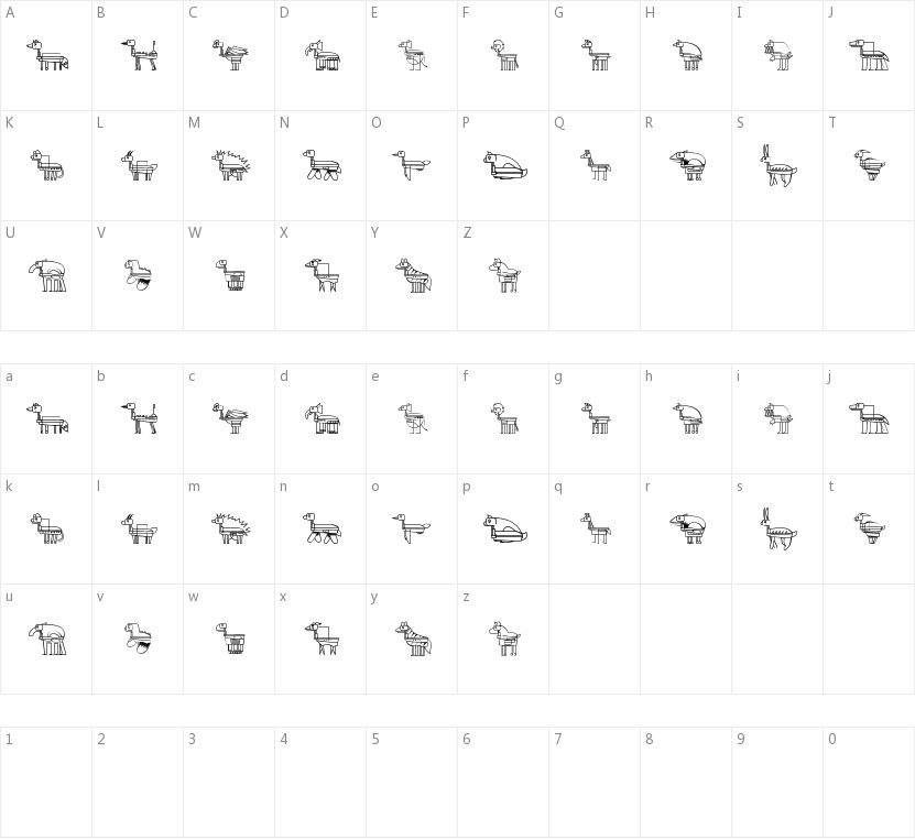 Freak Animals的字符映射图