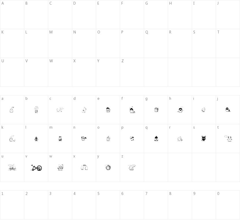 Piou的字符映射图