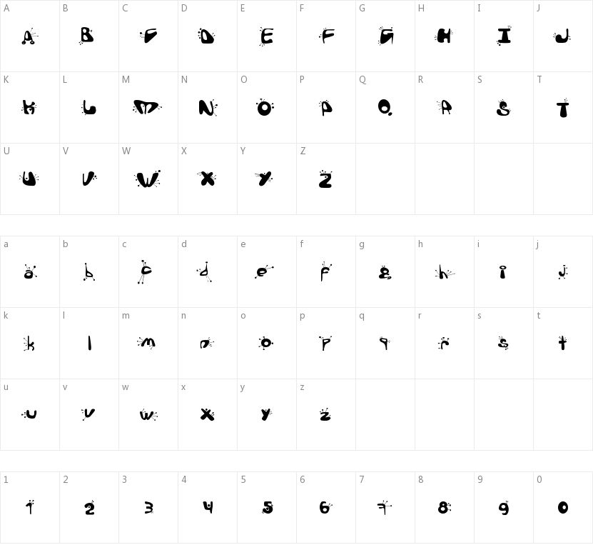 Alien Language的字符映射图