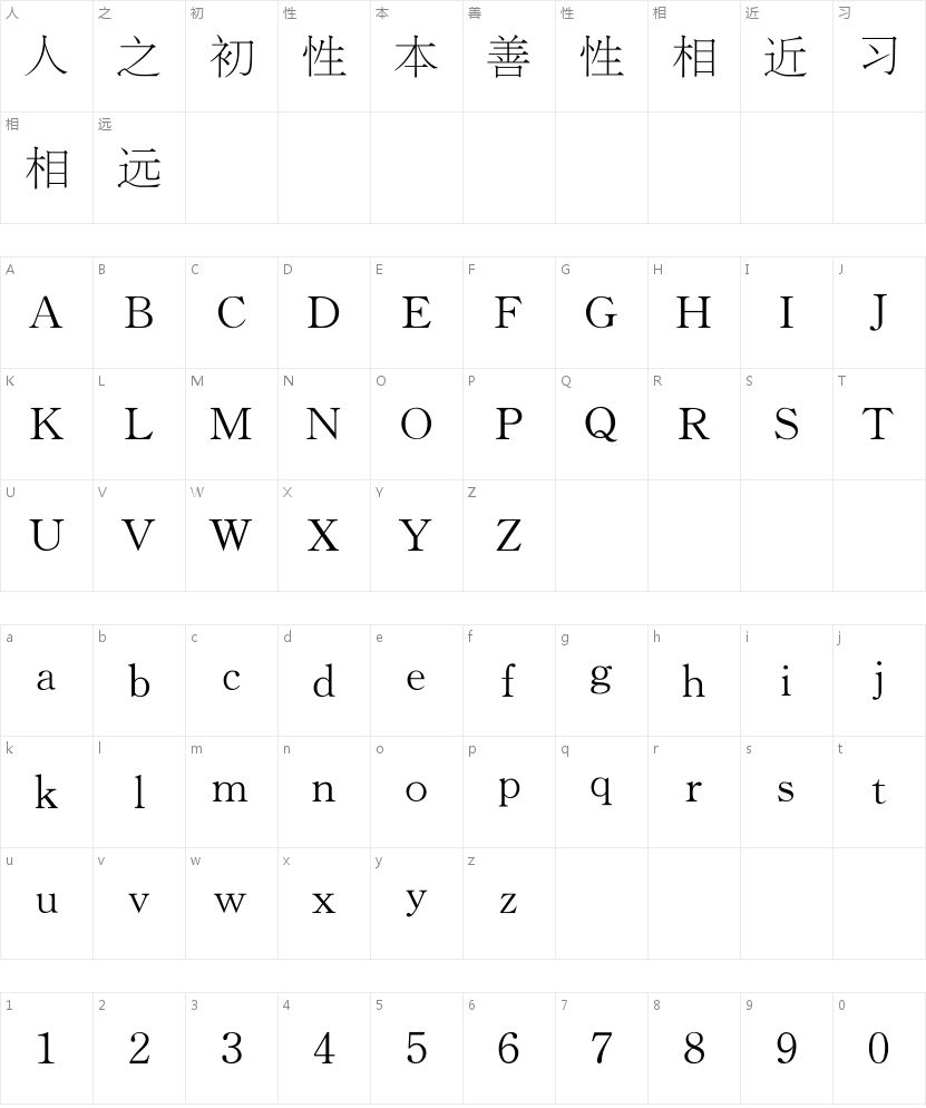 青鸟华光报宋一的字符映射图