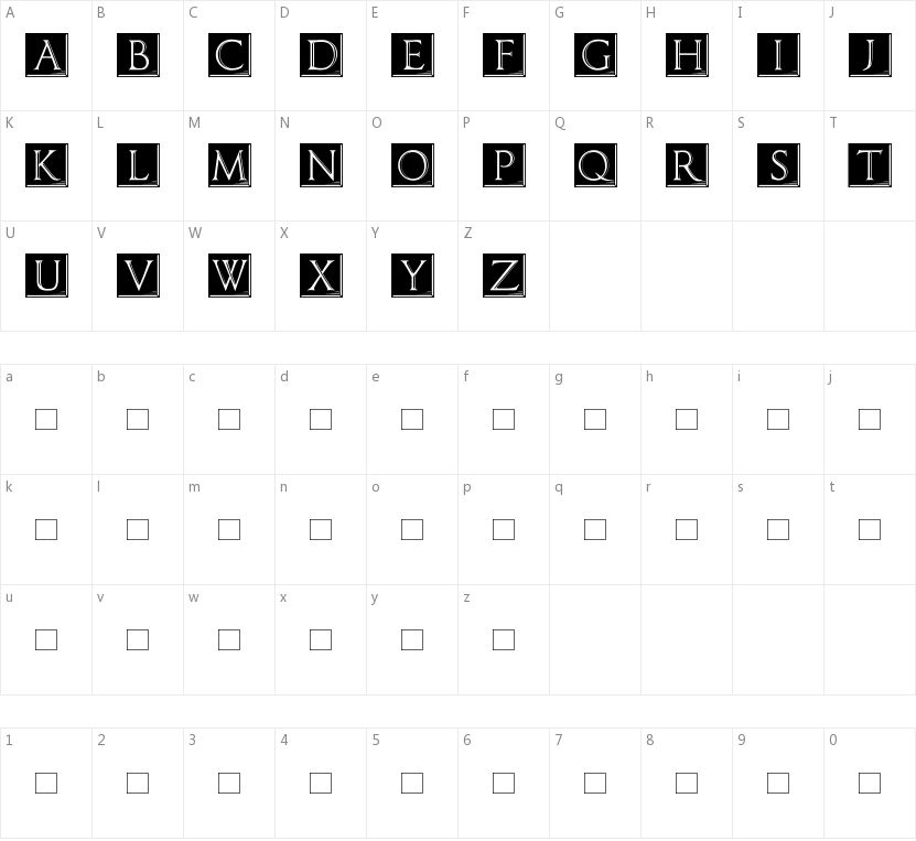 Imperator Plaque的字符映射图