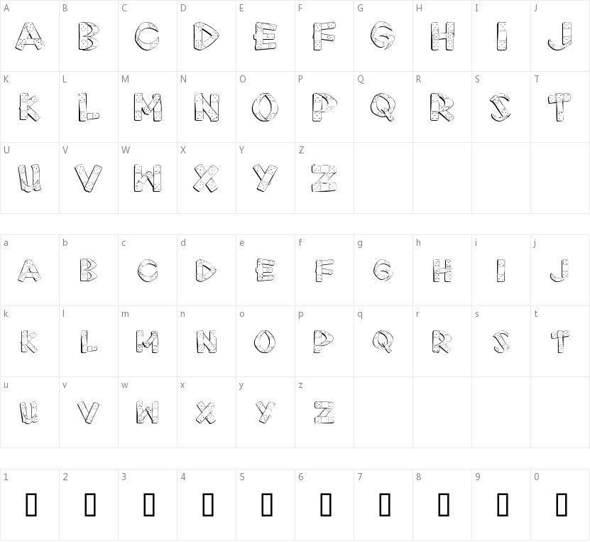 First Aid的字符映射图