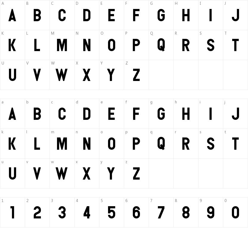 Torque Sense的字符映射图