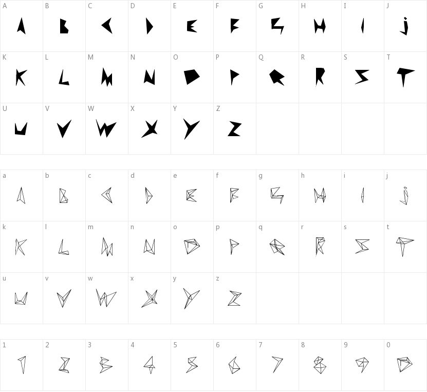 Diamond D的字符映射图