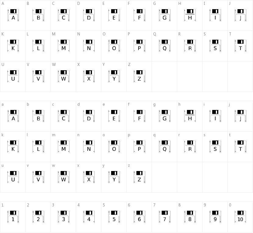 Floppy Disk的字符映射图