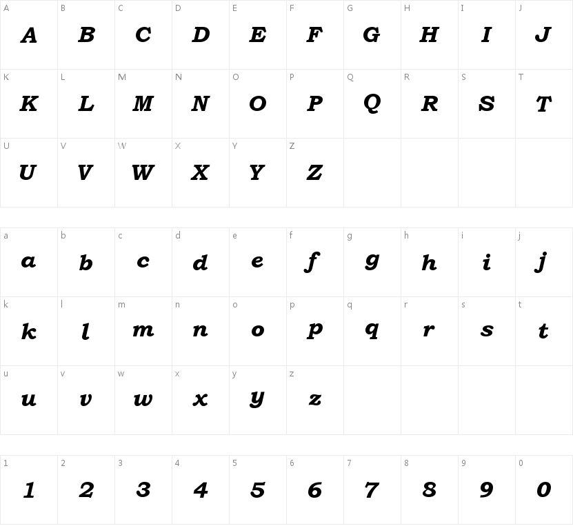 italic字体字母表图片