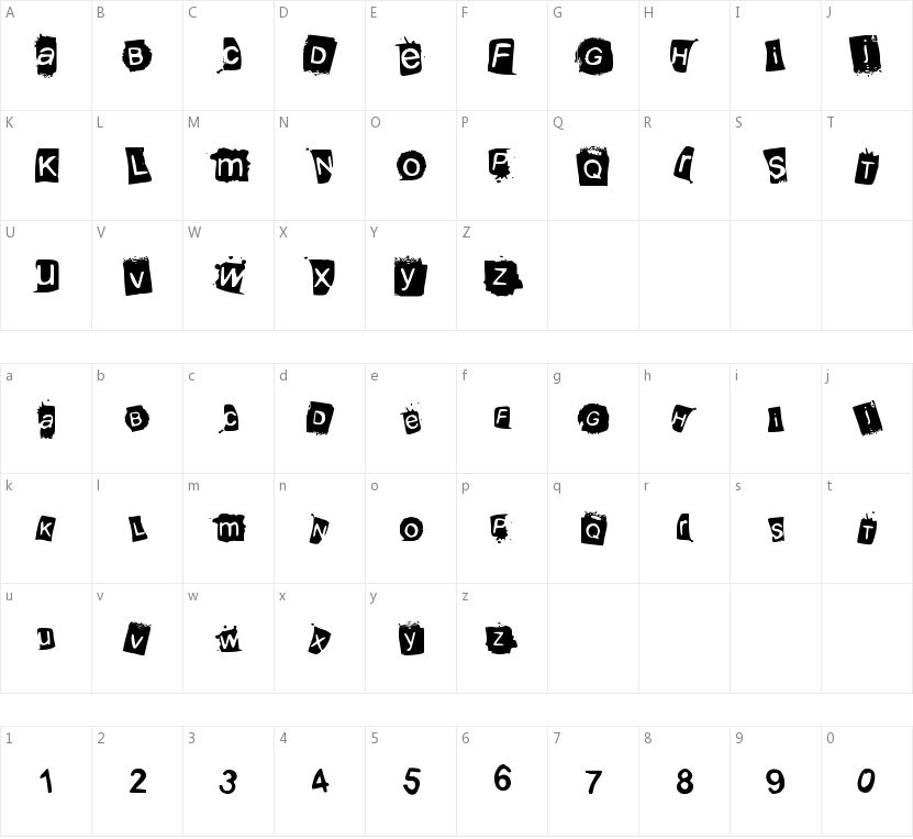 KrooKed的字符映射图