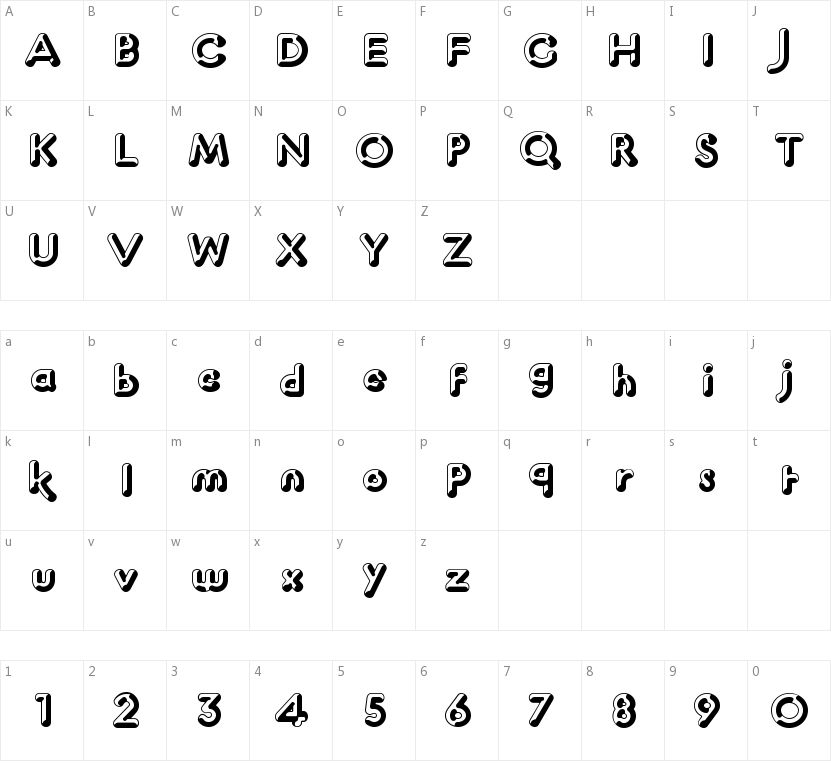 K22 Lucifer No. 1的字符映射图