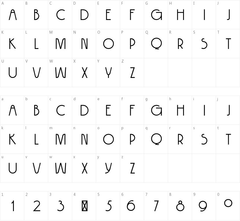 DK Hokitika的字符映射图