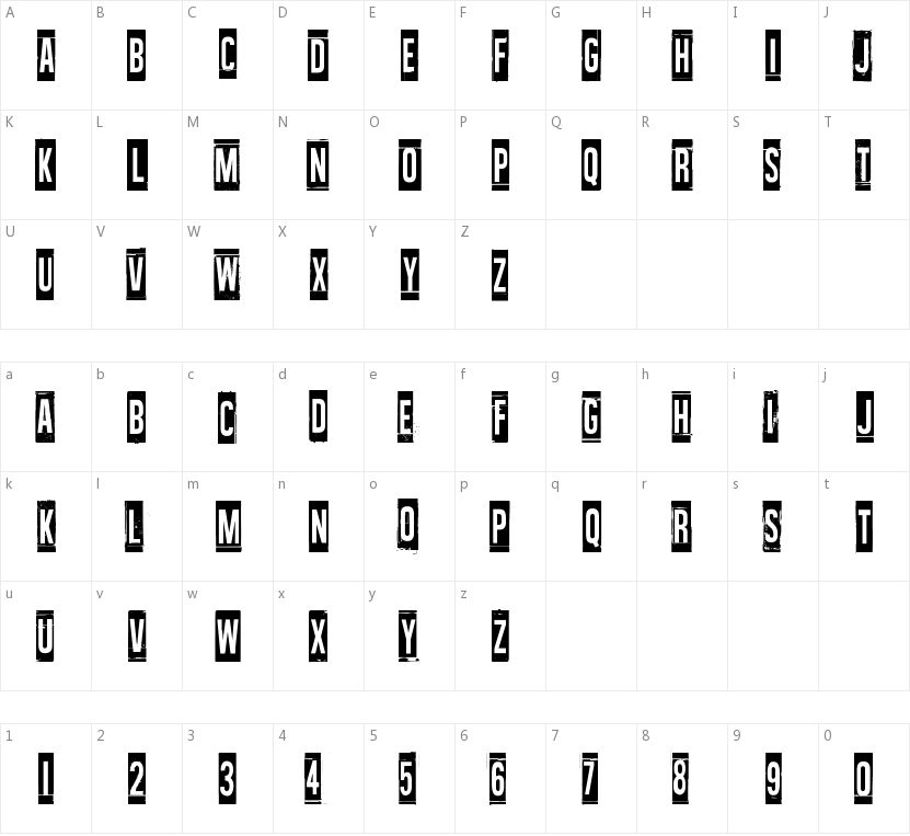 Wallowxenon的字符映射图