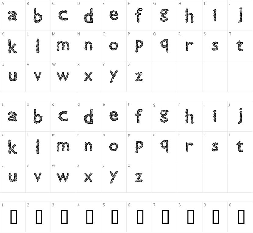 Gill Tree的字符映射图