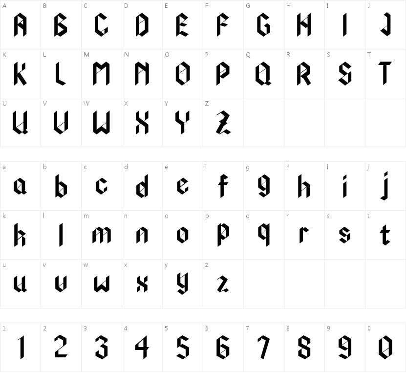 HFLacrimosa的字符映射图