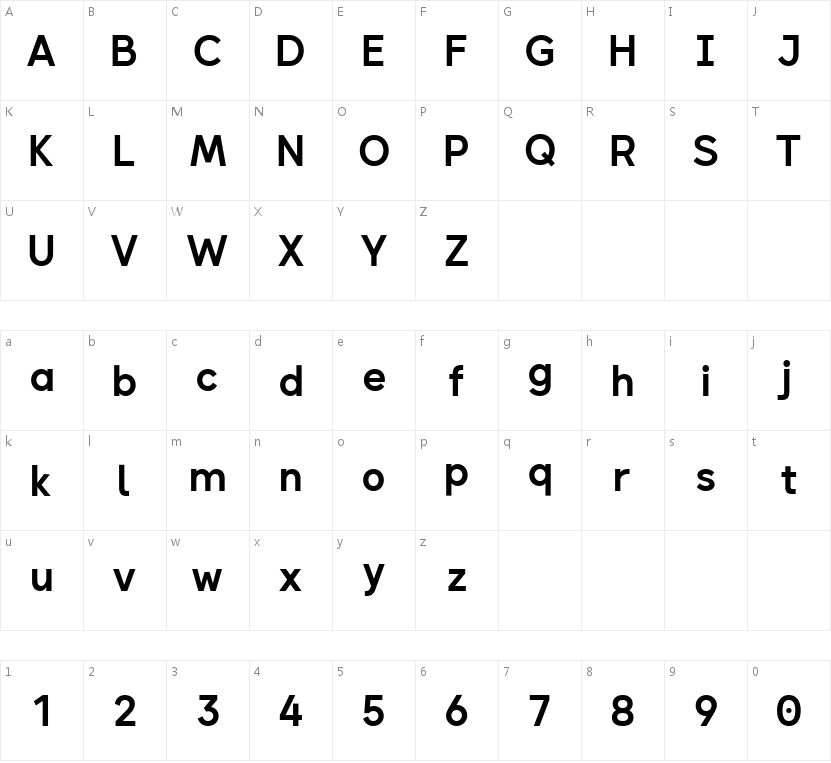 HFOptimum-SB的字符映射图