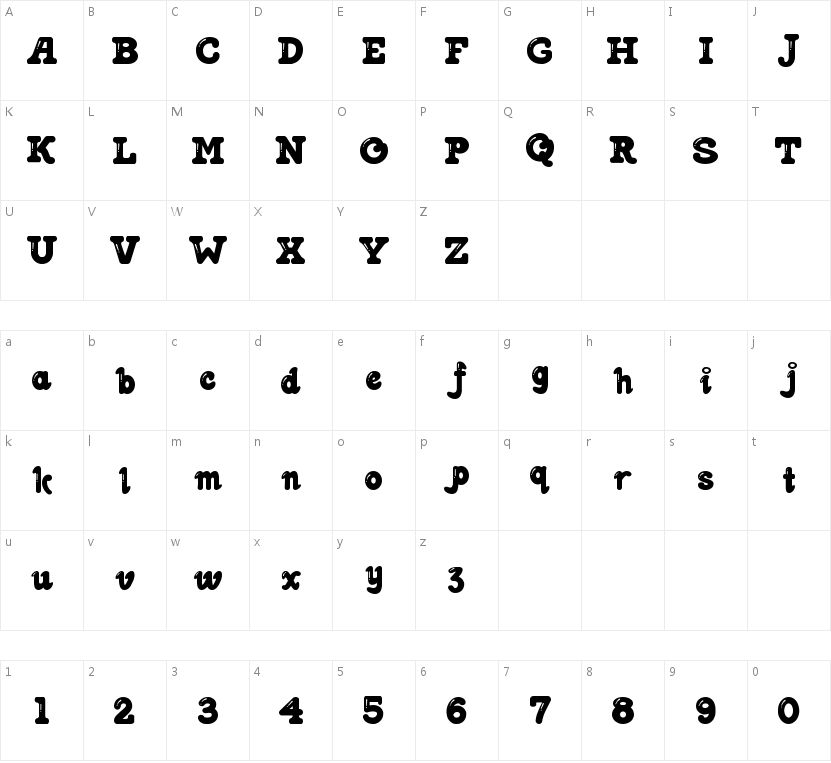 IntoxicatingEyes的字符映射图