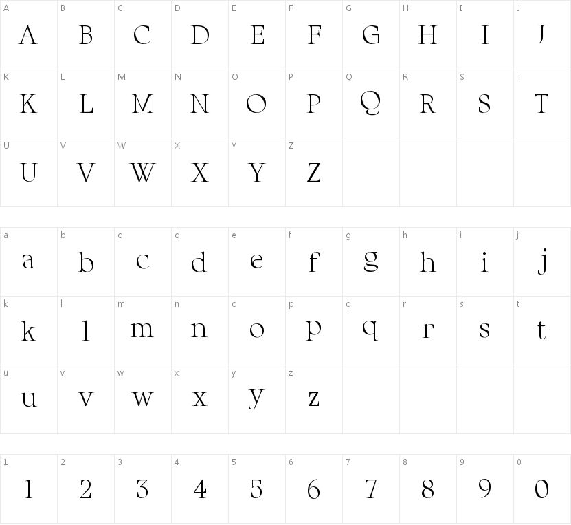 FulgorEN的字符映射图