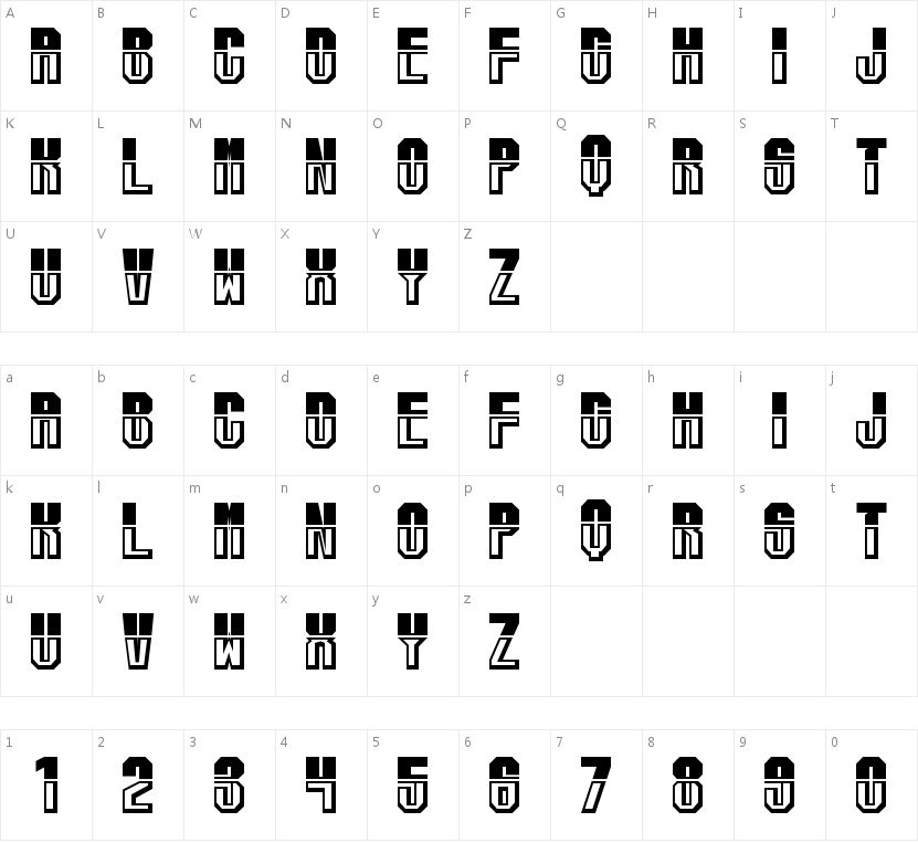 ZYENA Mystery Story的字符映射图