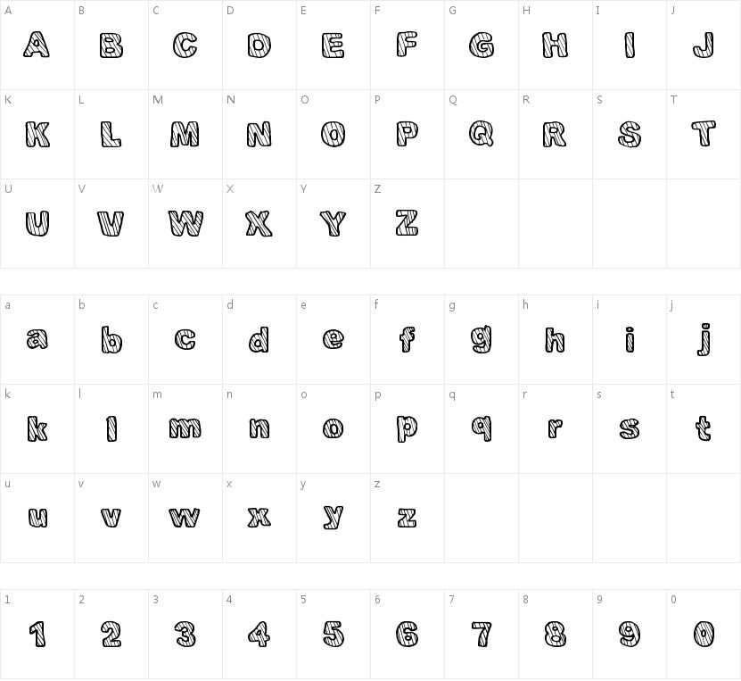 ZYENA Preschool的字符映射图