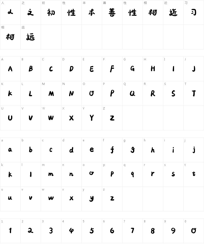 福芦扭扭转体的字符映射图