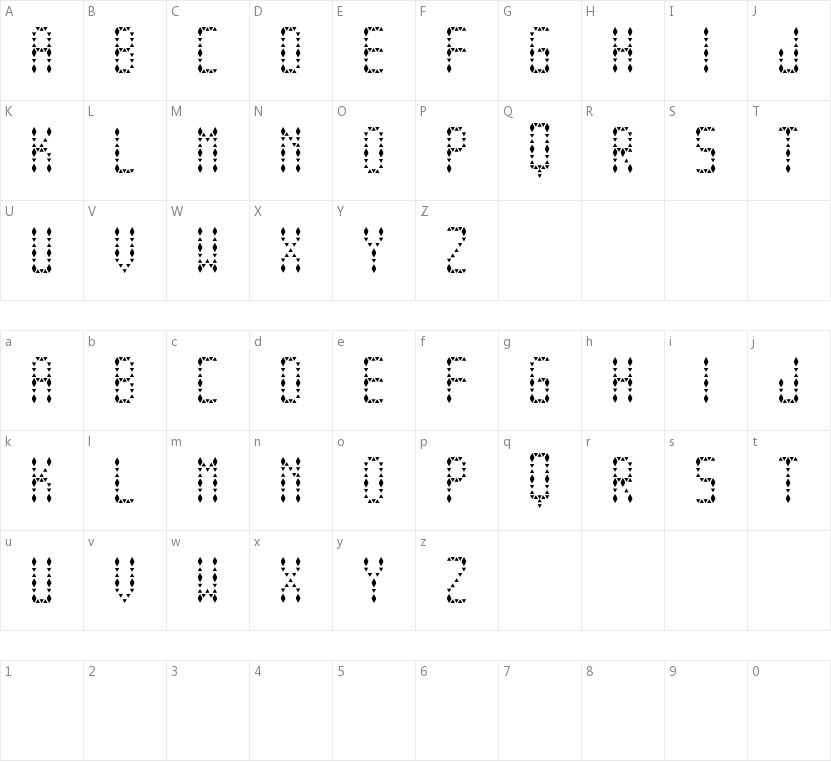 Espinuda TFB的字符映射图