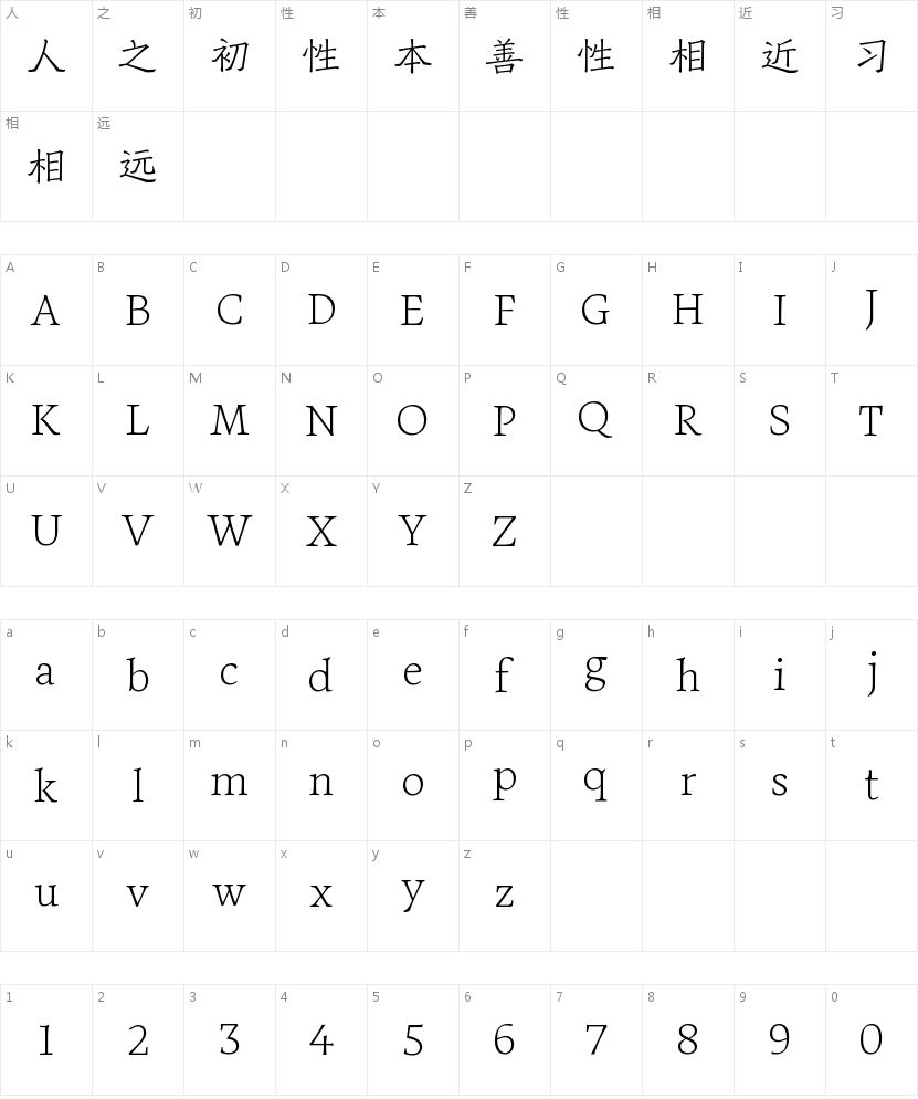 方正春晚龙马精神体Light的字符映射图