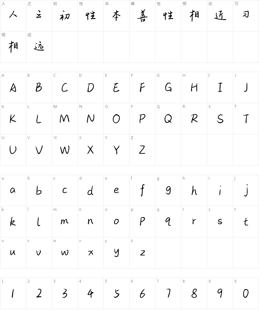 我会把你叫做爱情的字符映射图