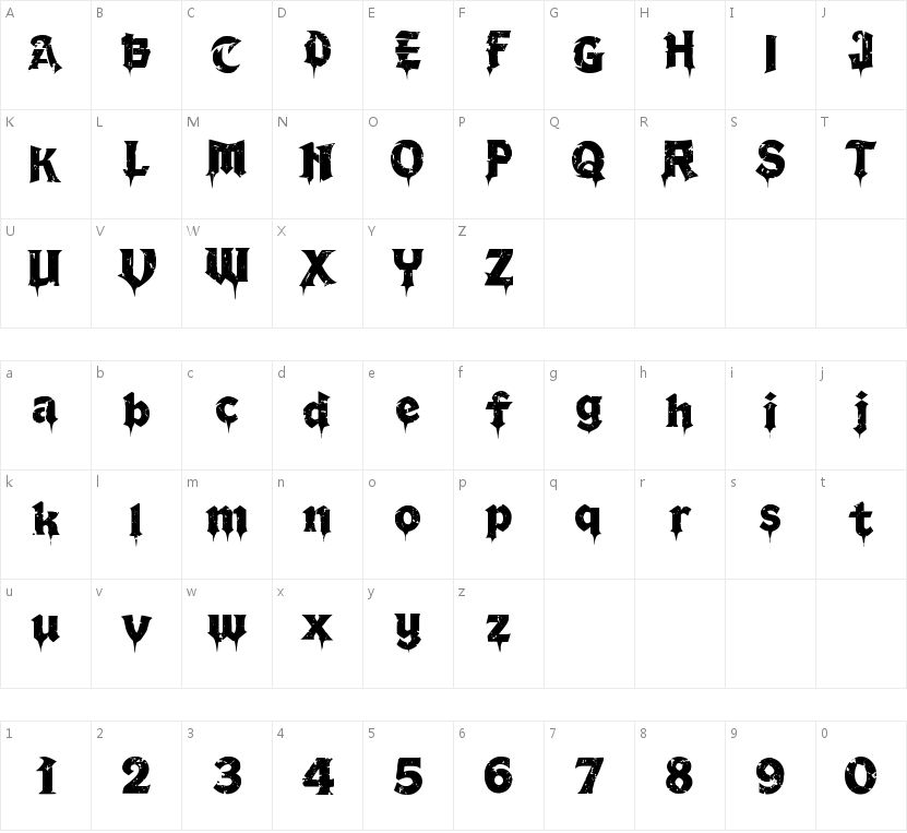 FuluMagic的字符映射图