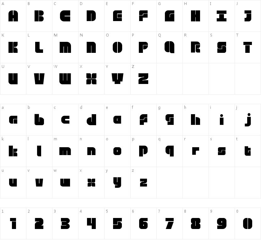FuluMecha的字符映射图